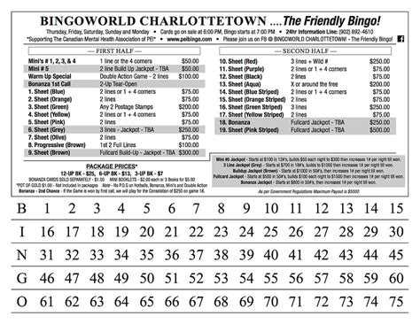 bingo world calendar.
